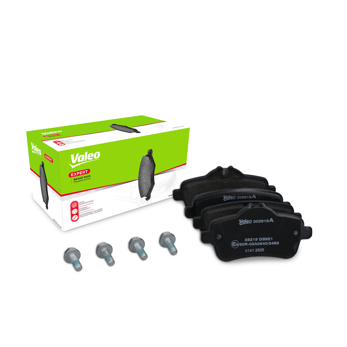 Jeu de 4 plaquettes de frein VALEO ref. 302915A